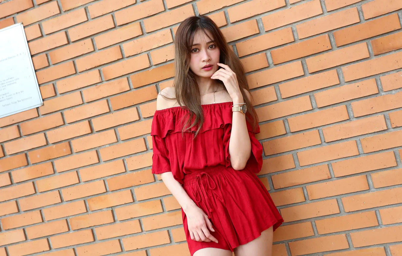 Photo wallpaper look, wall, Asian