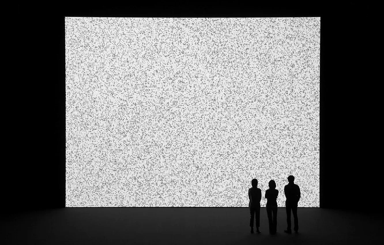 Photo wallpaper people, screen, signal, no