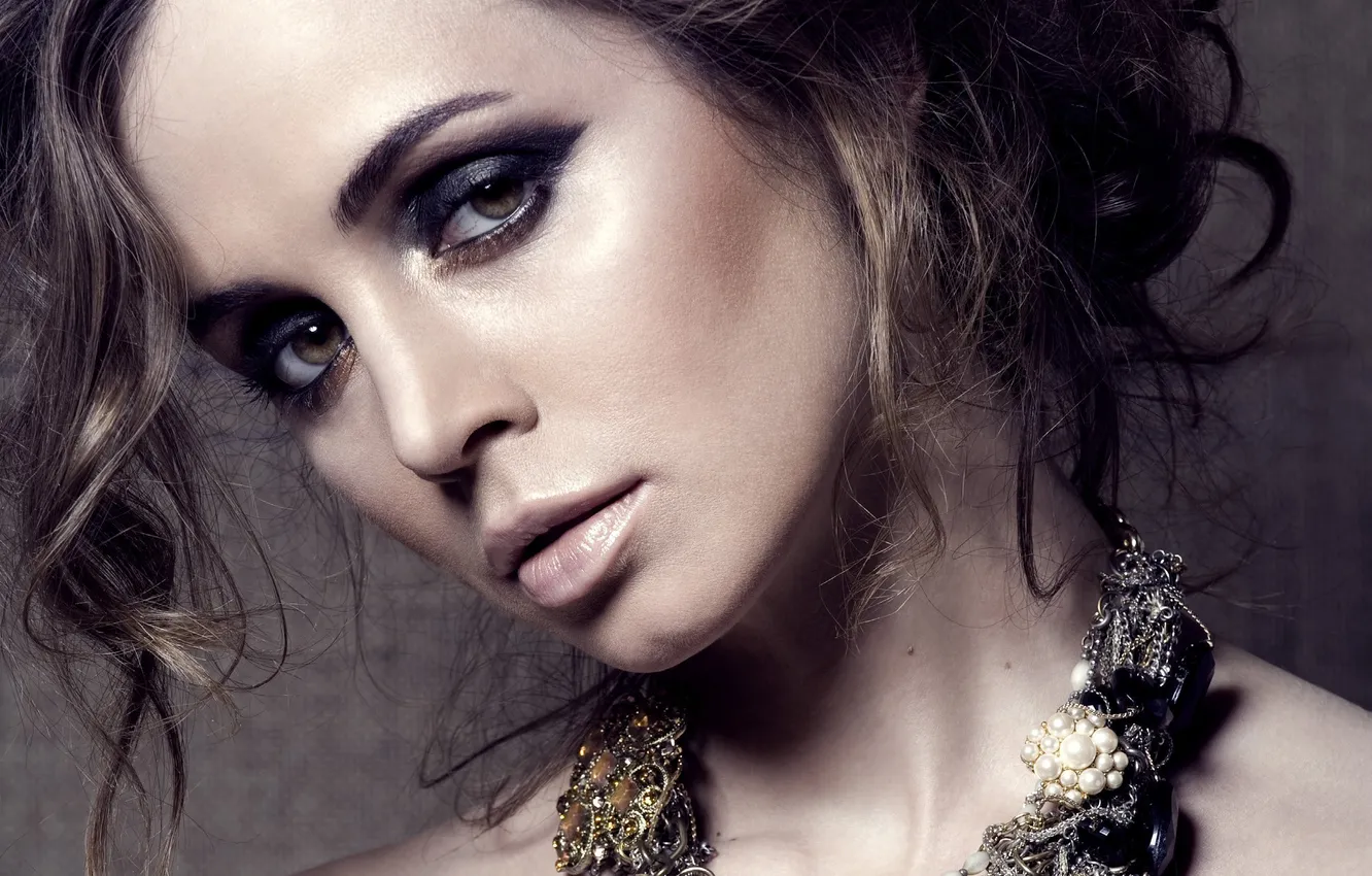 Photo wallpaper look, decoration, face, hair, makeup, curls, Eliza Dushku, Eliza Dushku
