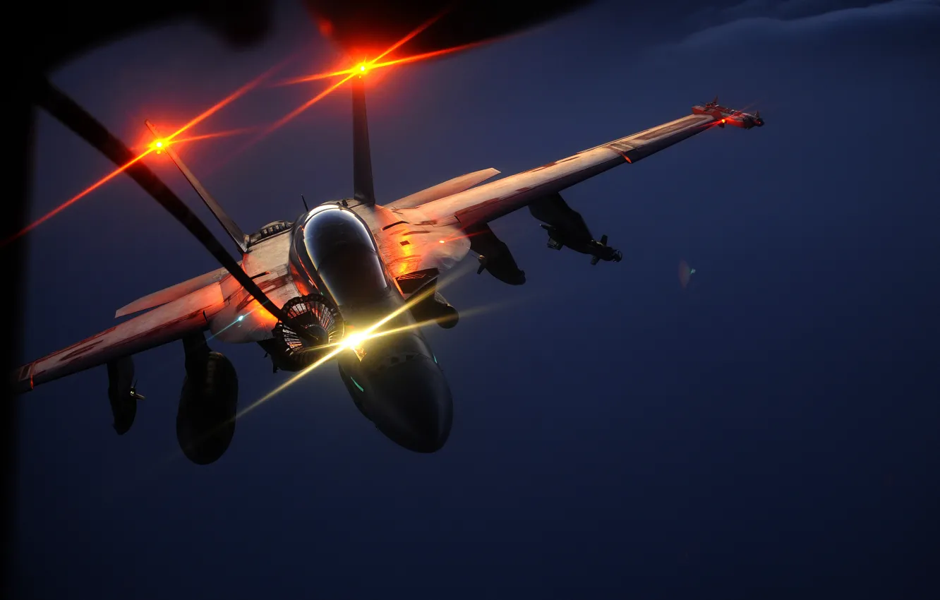Photo wallpaper fighter, refueling, Hornet, interceptor, CF-18