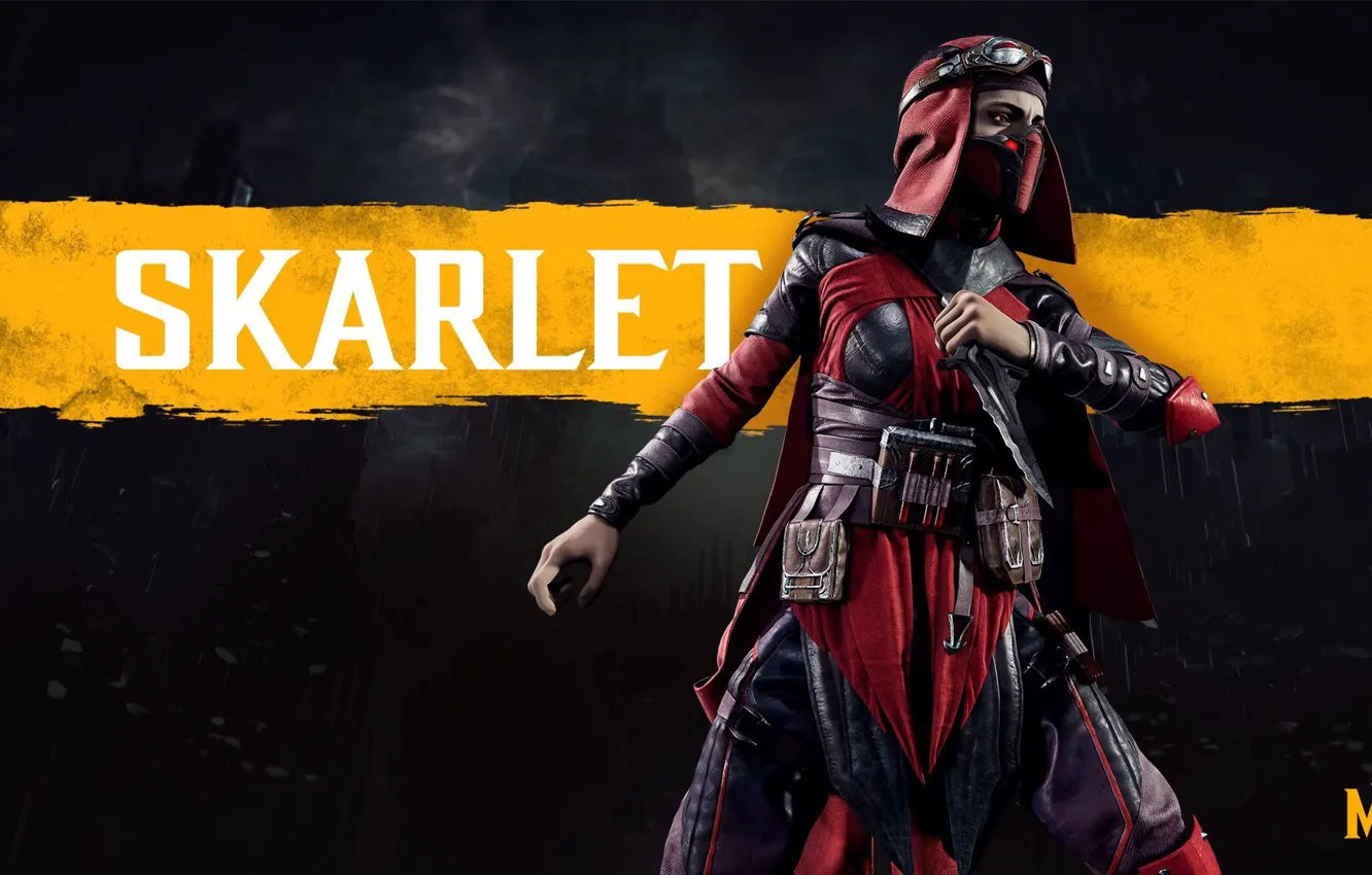Photo wallpaper the game, art, fighter, characters, Mortal Kombat, Mortal Kombat, Scarlet, Skarlet