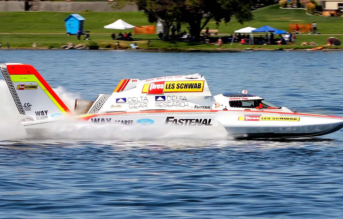 Photo wallpaper race, boat, speed