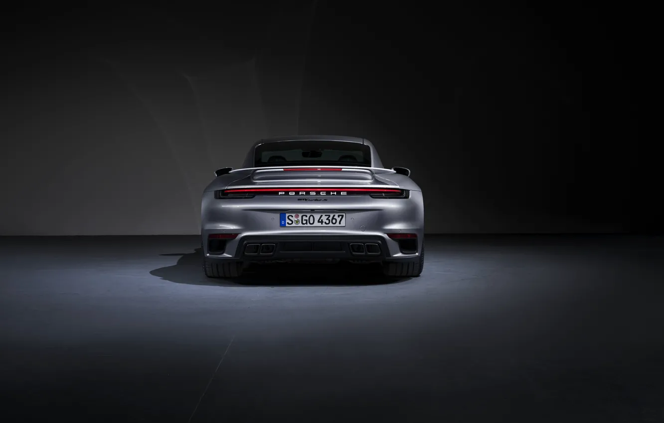 Photo wallpaper 911, Porsche, rear view, Turbo S, 2020, 992