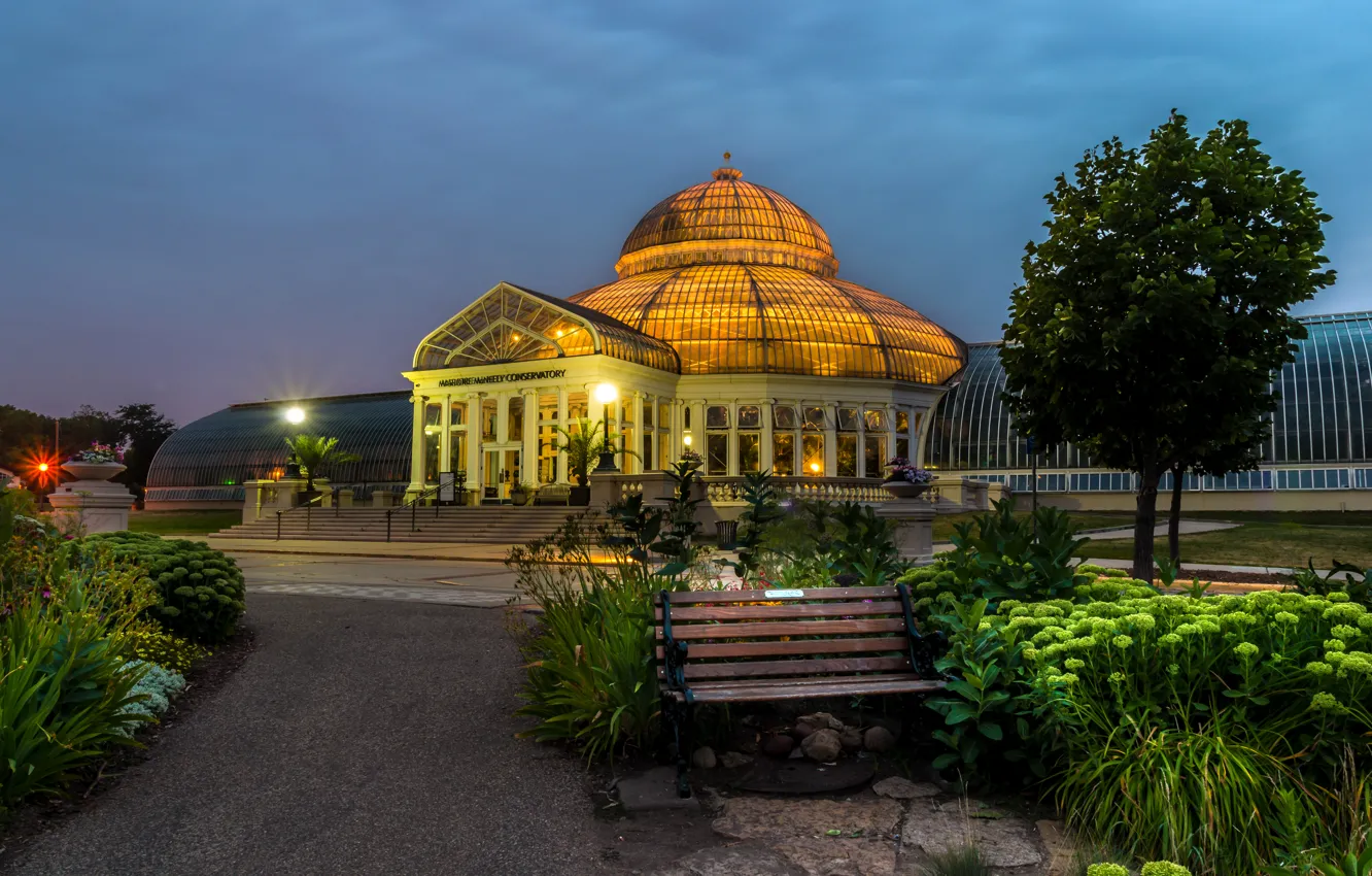 Photo wallpaper USA, Minnesota, Marjorie McNeely Conservatory, Como Park