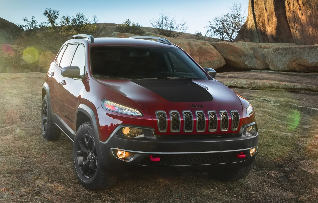 Photo wallpaper machine, jeep, Jeep, Cherokee, Trailhawk, Cherokee