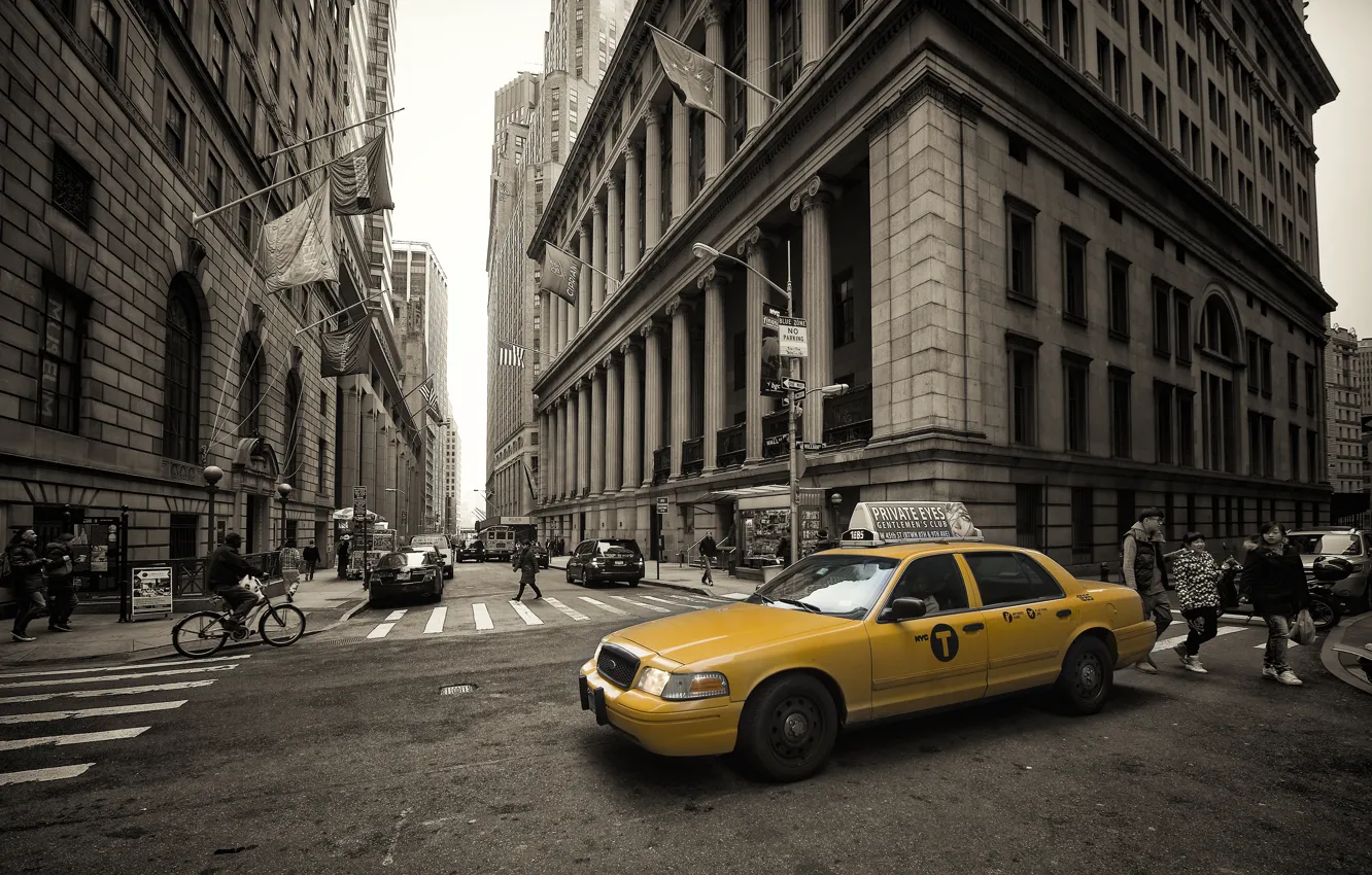Photo wallpaper home, taxi, New York, cityscape