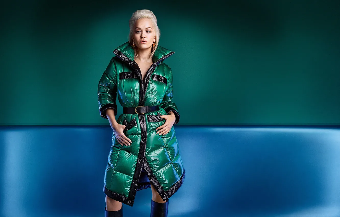 Photo wallpaper look, girl, pose, photo, jacket, singer, Rita Ora