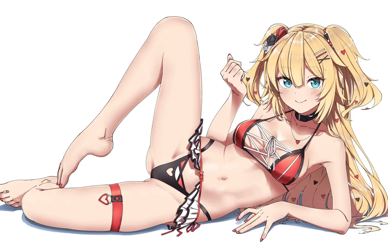 Photo wallpaper kawaii, girl, sexy, anime, blonde, cute, bikini, Petite