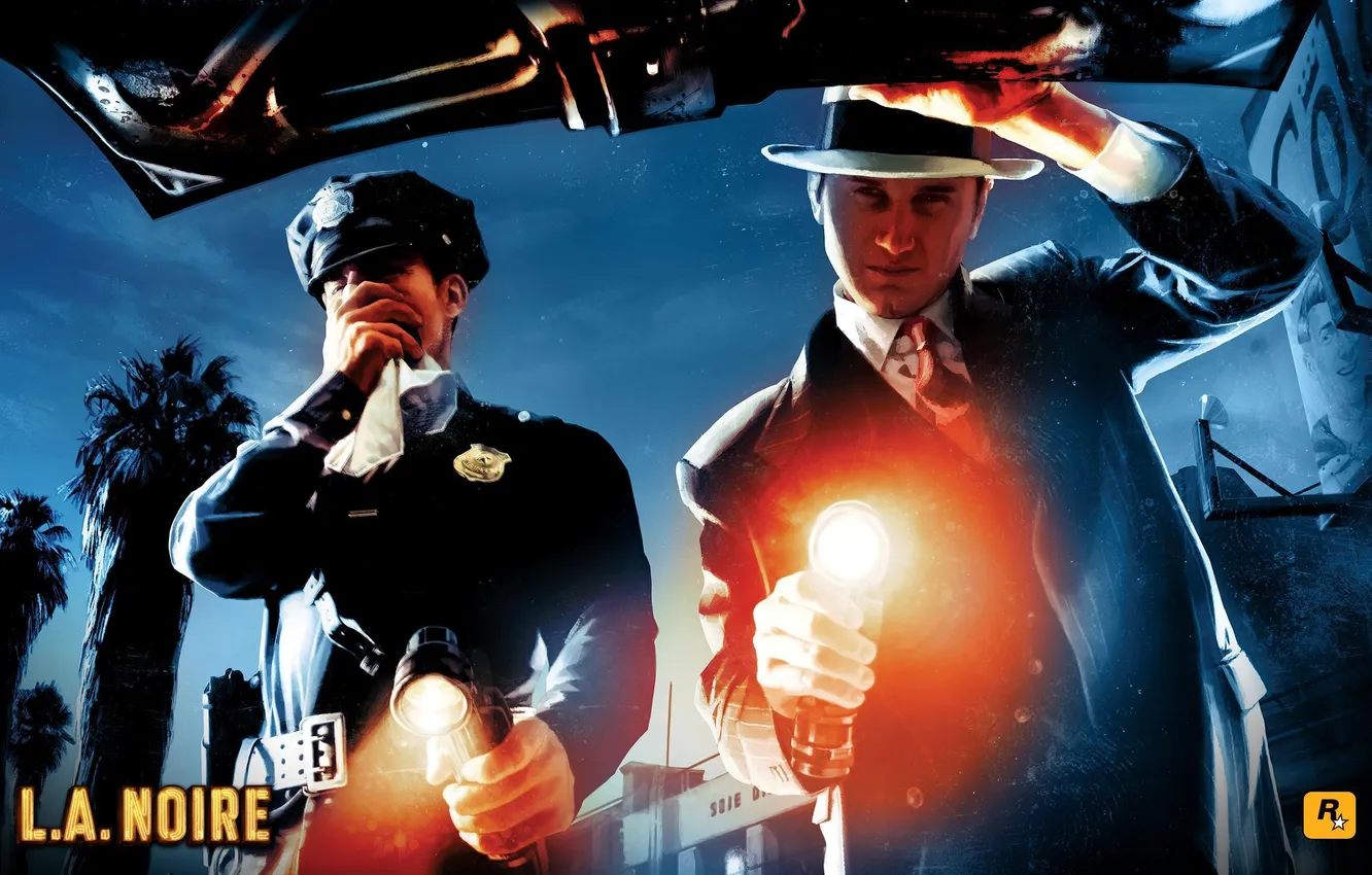 Photo wallpaper the game, L A Noire, detective Cole