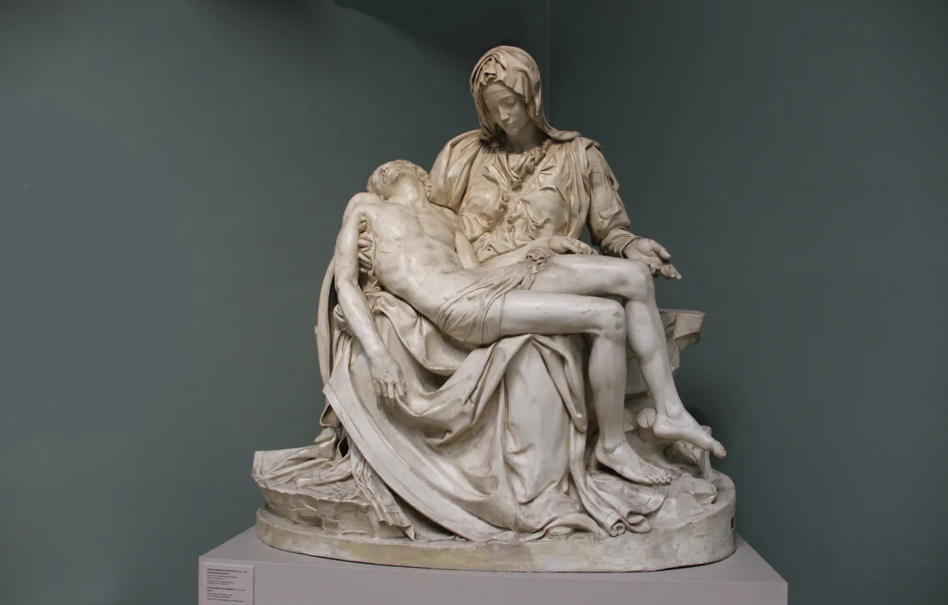 Photo wallpaper Jesus, Michelangelo, Michelangelo, Jesus Christ, The Lamentation Of Christ, Copy, Michelangelo Buonarroti, Michelangelo Buonarroti