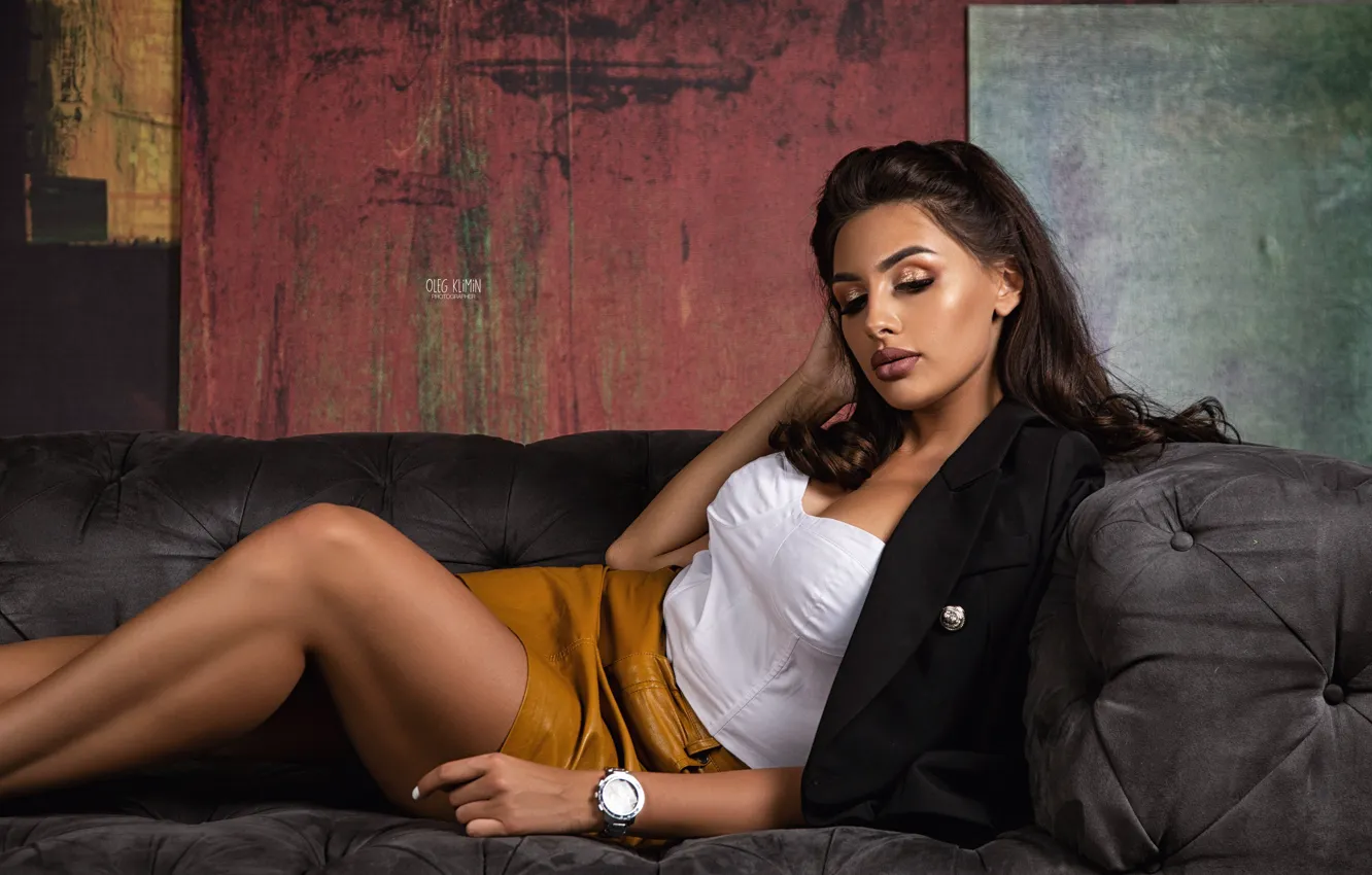 Photo wallpaper girl, pose, Oleg Klimin, Alina Korolkova