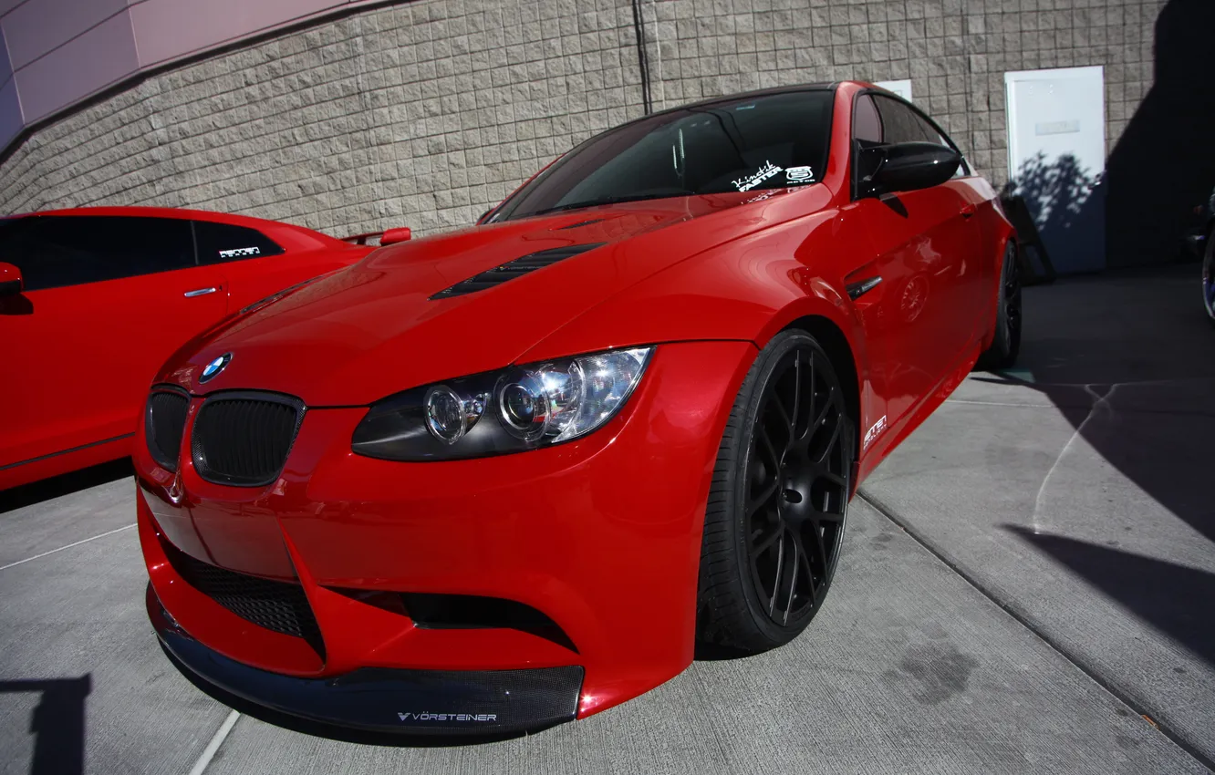 Photo wallpaper sport, tuning, red, drives, bmw m3