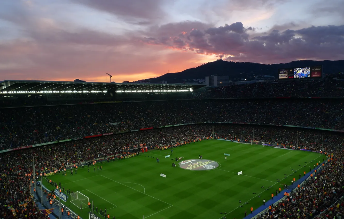 Photo wallpaper football, Spain, arena, stadium, Nou camp, Barcelona, camp Nou