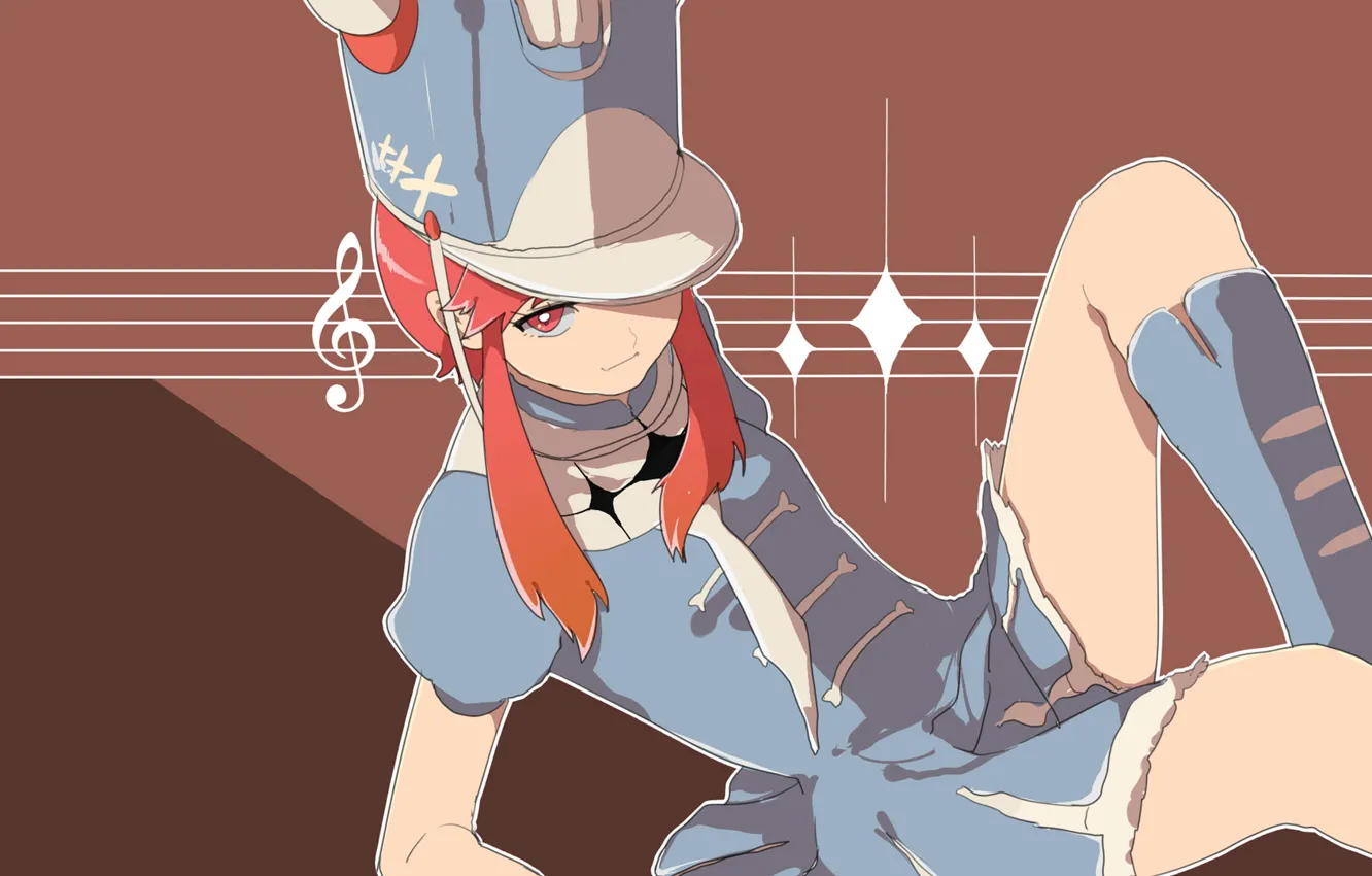 Photo wallpaper notes, red, uniform, jacket, kiver, Kill La Kill, Nonon Jakuzure