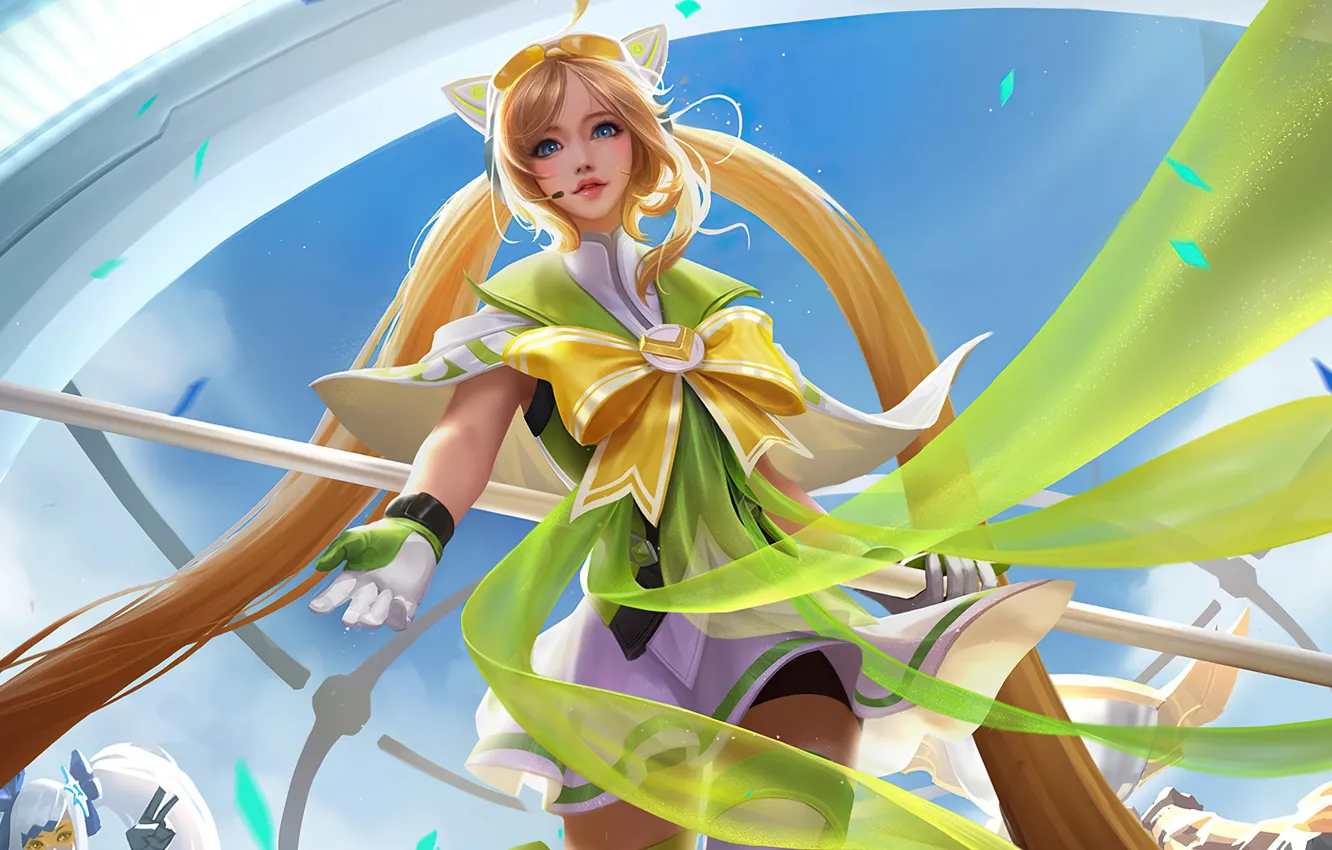 Photo wallpaper girl, spear, King of Glory