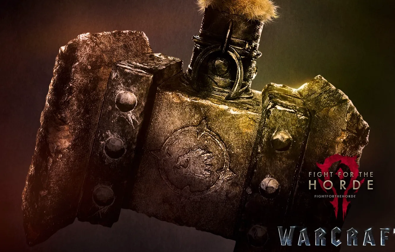 Photo wallpaper cinema, metal, Action, logo, World of Warcraft, game, war, warcraft