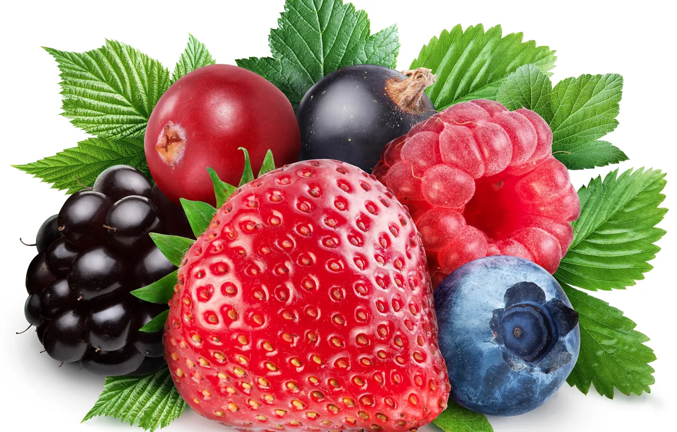 Photo wallpaper berries, raspberry, strawberry, currants, BlackBerry, blueberries