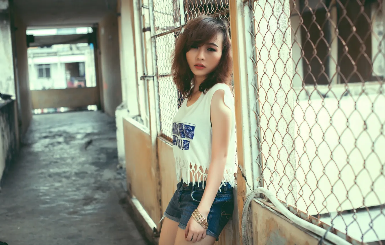 Photo wallpaper look, girl, Asian