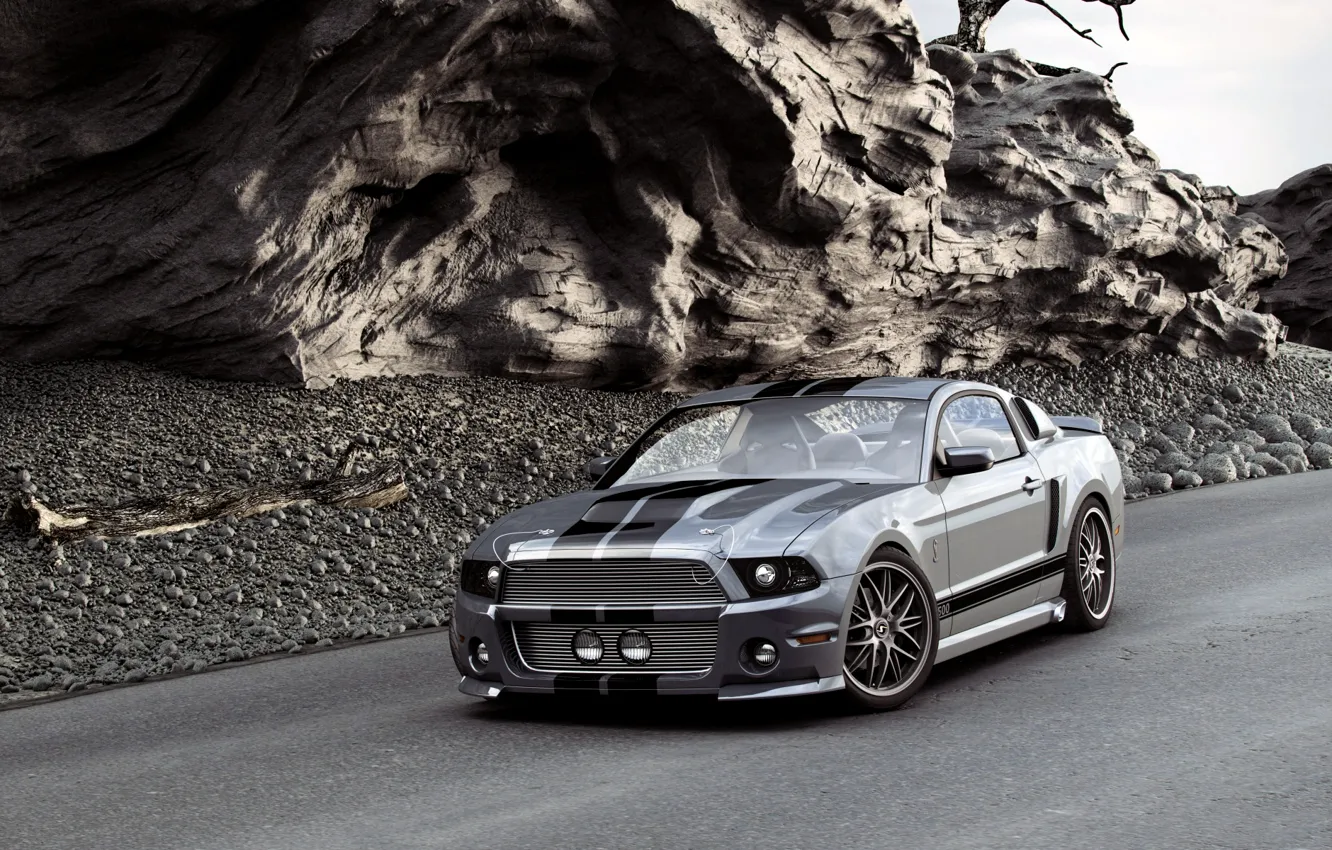Photo wallpaper Shelby, GT500, Mustang, muscle car, Ford, Ford Mustang GT500
