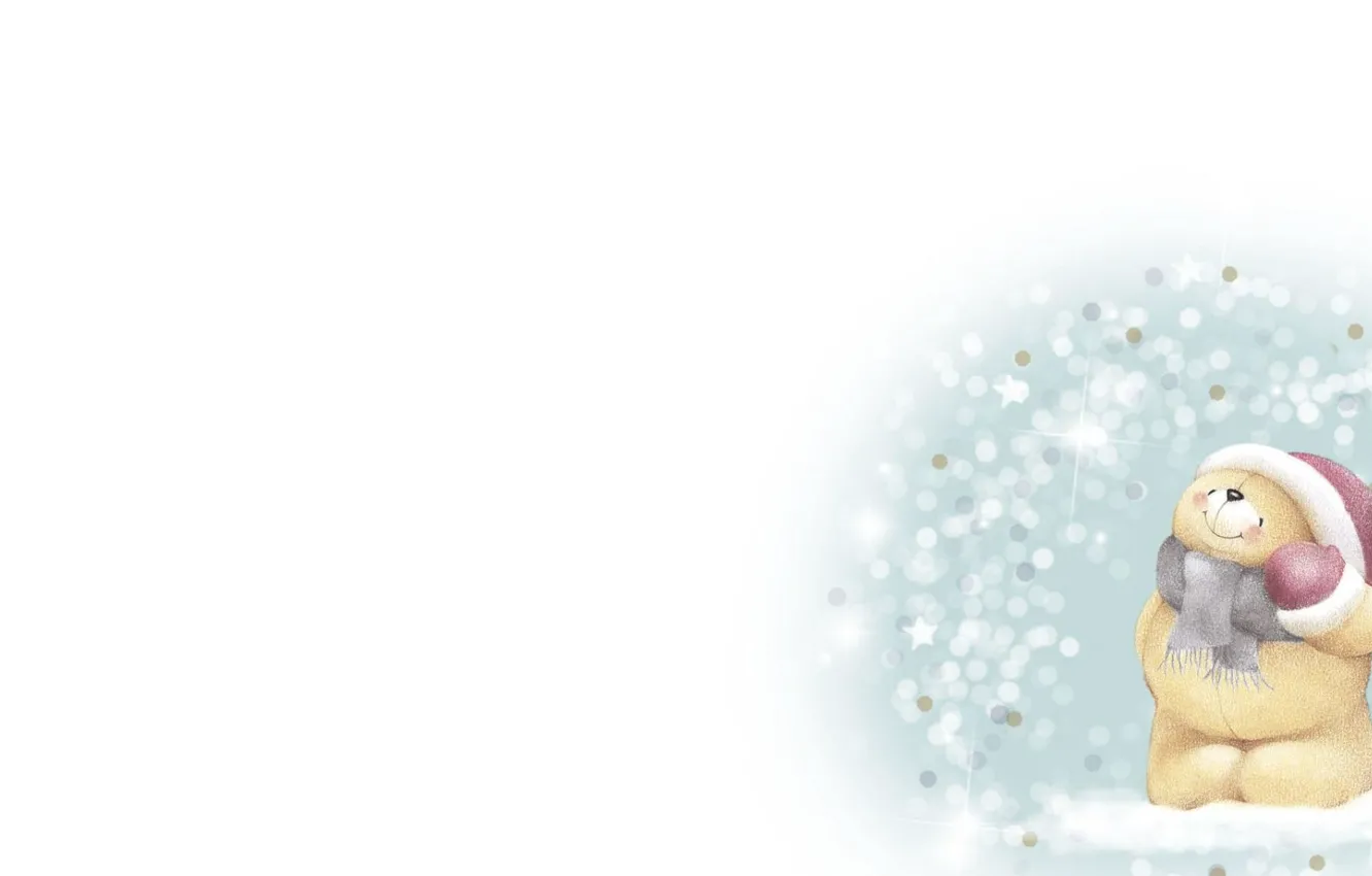 Photo wallpaper winter, snow, mood, art, bear, children's, Forever Friends Deckchair bear