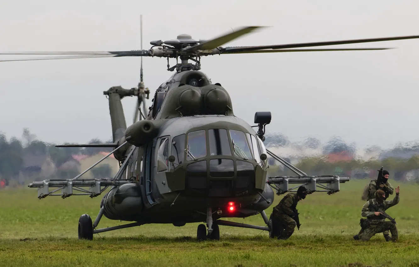 Photo wallpaper helicopter, landing, Mil Mi-171S