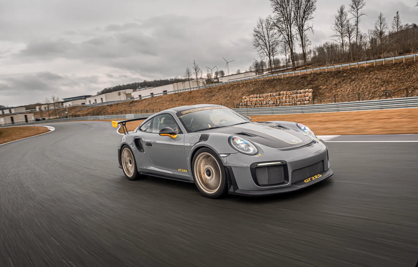 Photo wallpaper overcast, speed, 911, Porsche, racing track, GT2 RS, 991, Edo Competition
