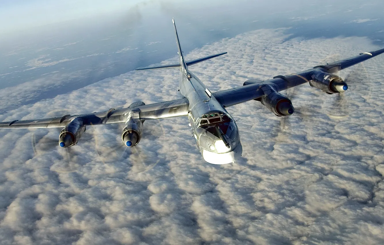 Photo wallpaper Tu-95MS, The Russian air force, Bear-H, The aircraft carrier of cruise missiles X-55
