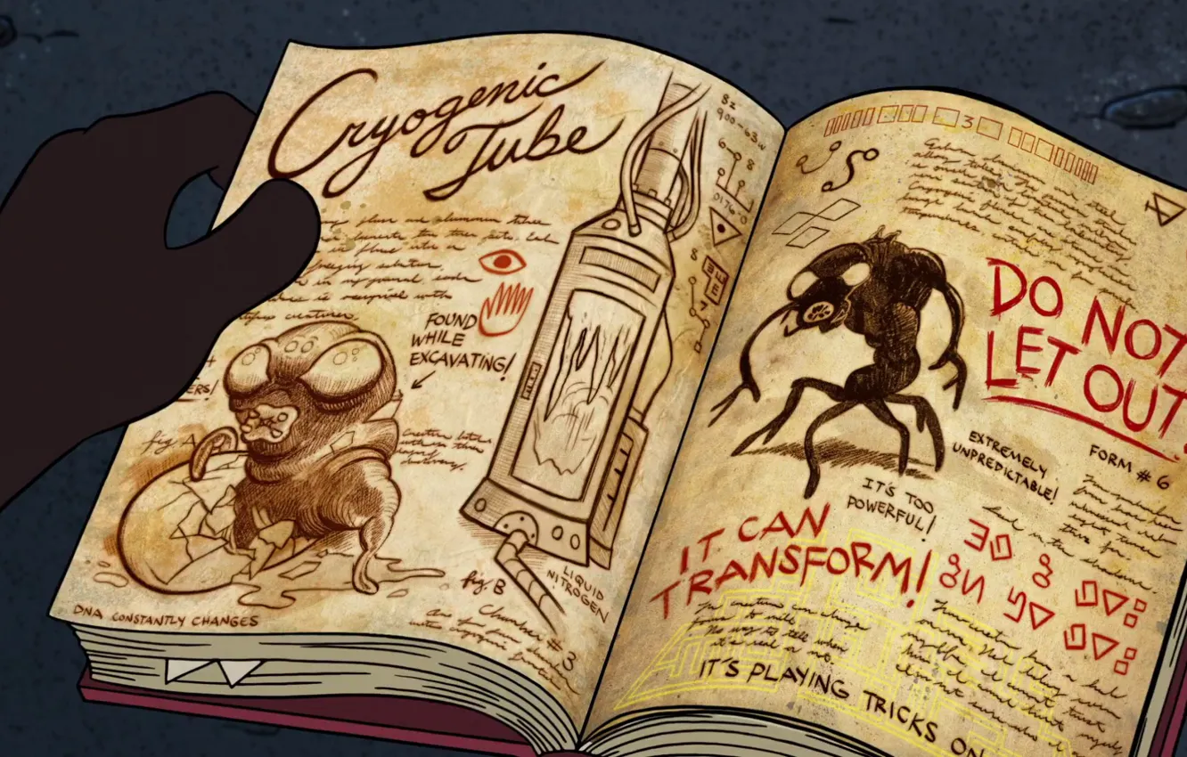 Photo wallpaper cartoon, cartoon, book, Gravity Falls, Gravity Falls