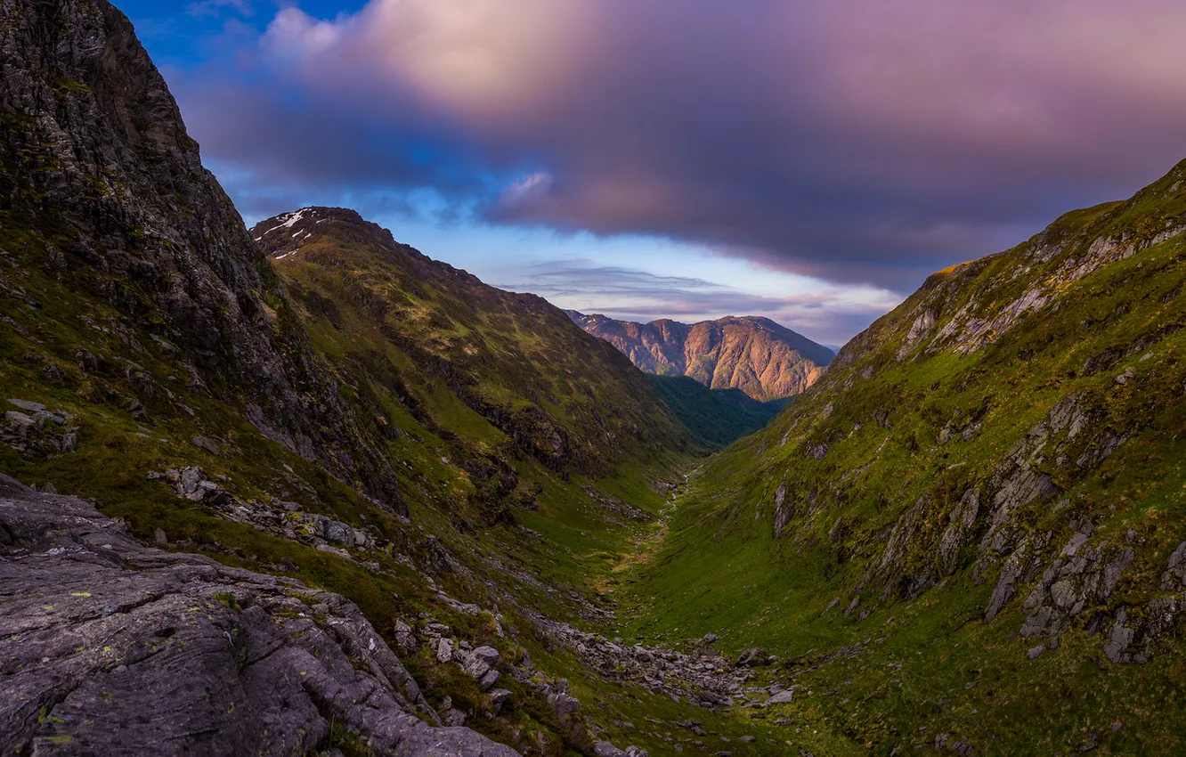 Photo wallpaper mountains, Norway, panorama, Gullfjellet