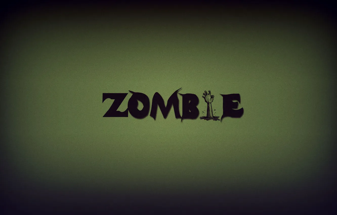 Photo wallpaper green, the inscription, hands, zombies, zombie