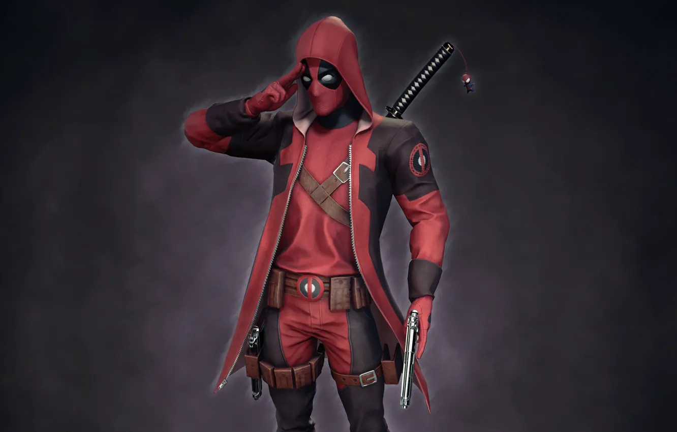Photo wallpaper weapons, art, art, Deadpool, Deadpool