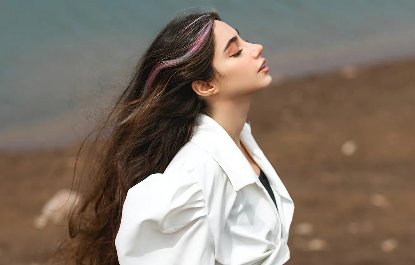 Photo wallpaper girl, light, photo, hair