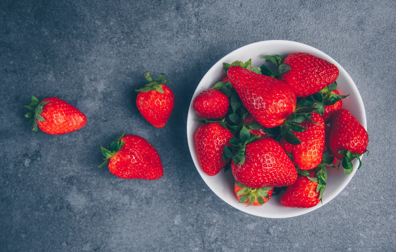 Photo wallpaper berries, strawberry, placer
