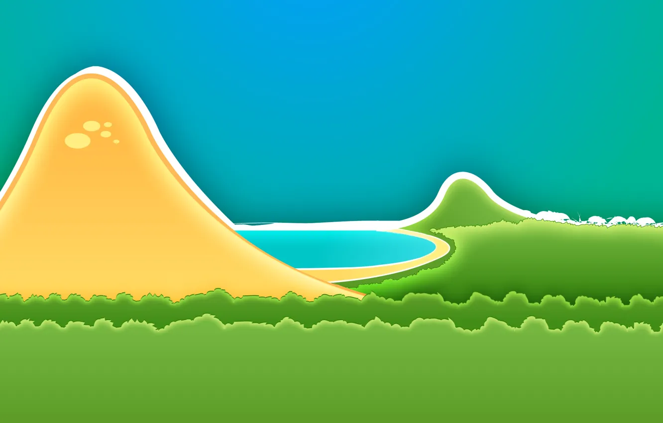 Photo wallpaper creative, figure, minimalism, art, drawing nature, landscapes minimalistic