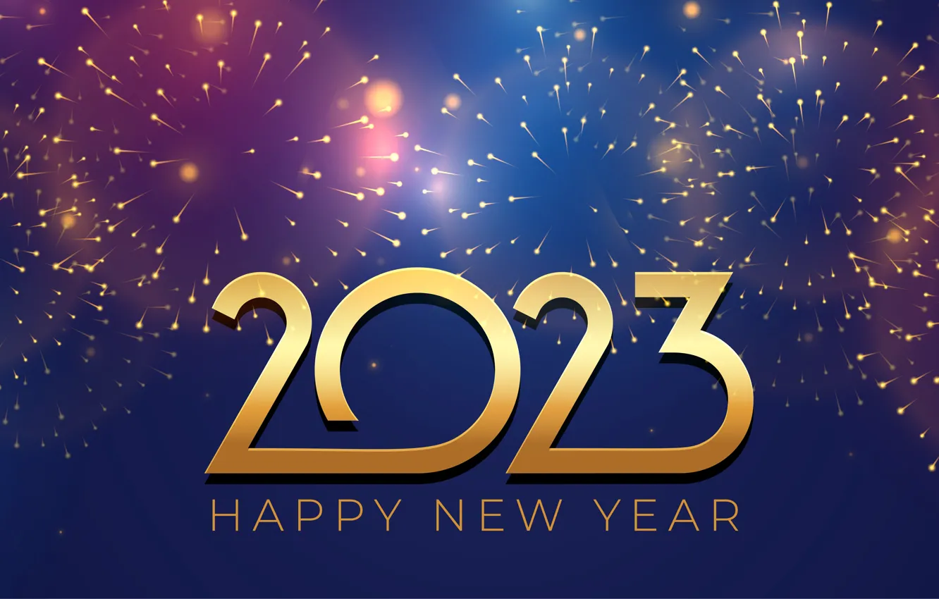 Photo wallpaper the sky, night, lights, the inscription, new year, salute, figures, banner