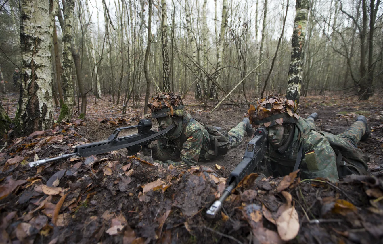 Photo wallpaper weapons, army, soldiers