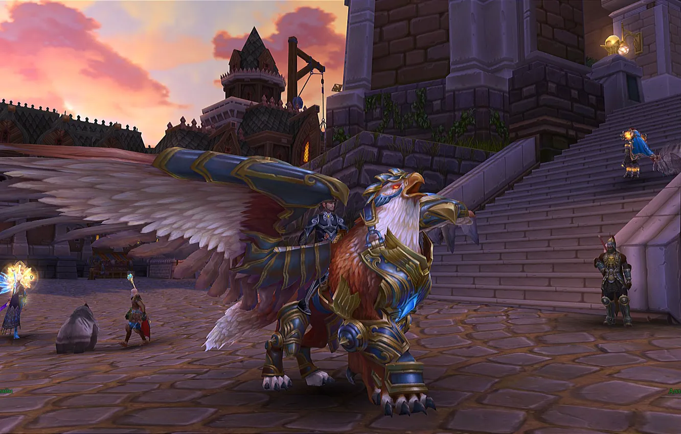 Photo wallpaper the game, Griffin, Allods Online, mount