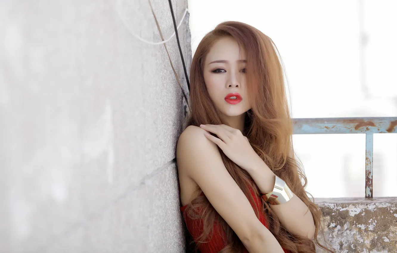 Photo wallpaper look, girl, background