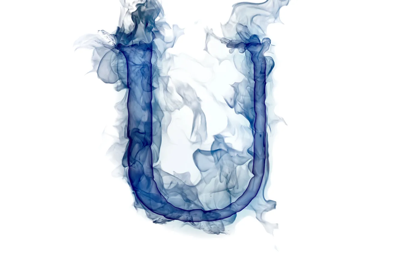 Photo wallpaper letters, smoke, gas, Litera