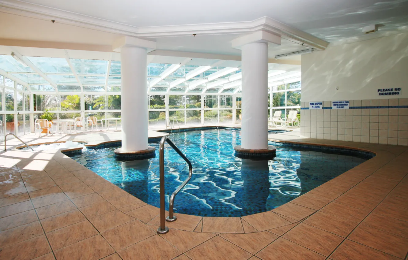 Photo wallpaper design, style, Villa, interior, pool, the room
