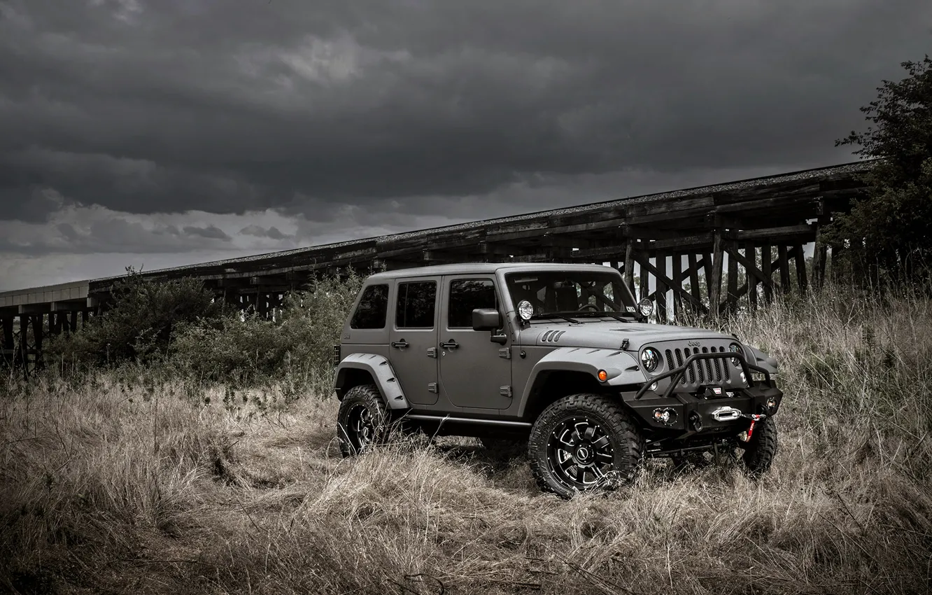 Photo wallpaper jeep, jeep, wrangler, Wrangler, unlimited, NightHawk