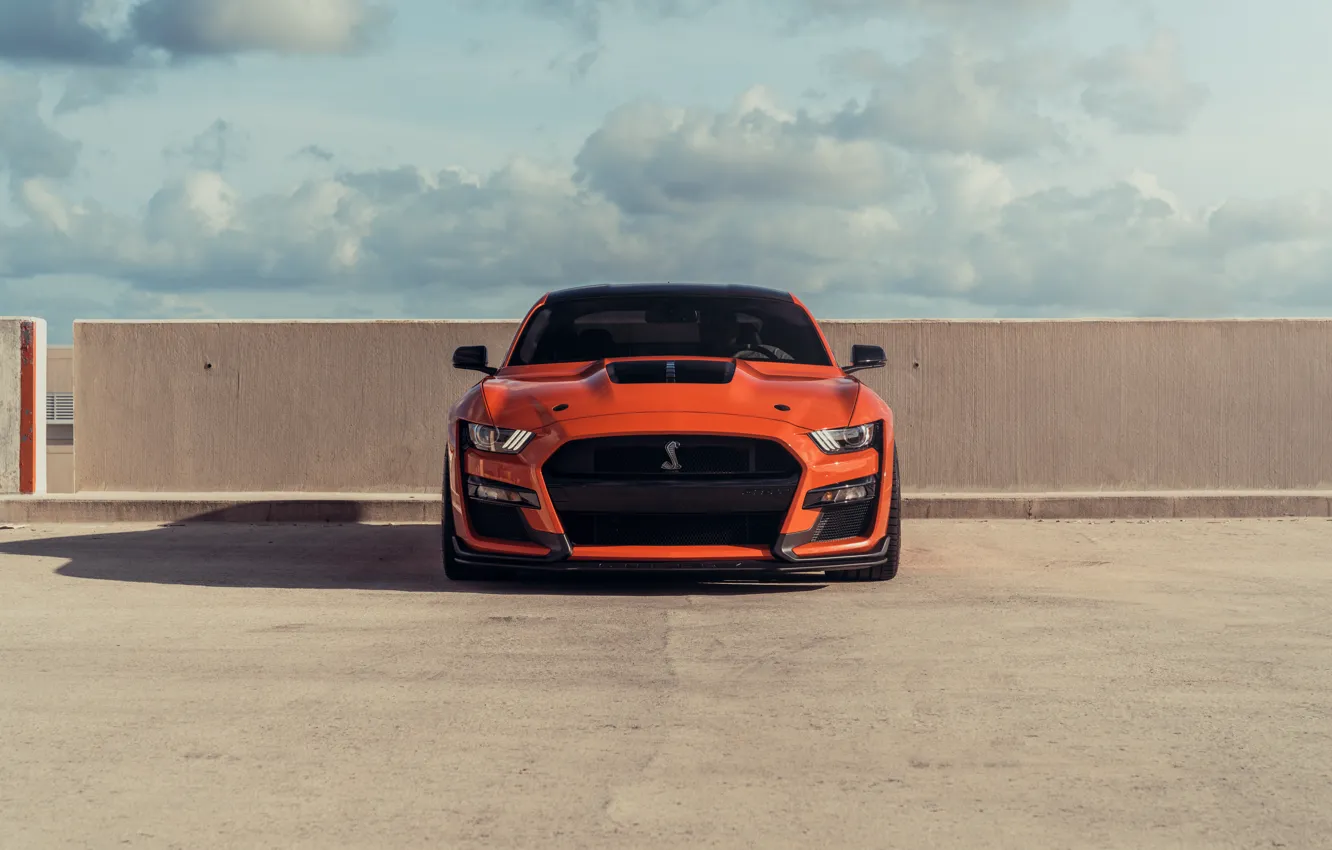 Photo wallpaper Mustang, Shelby, GT500, Orange