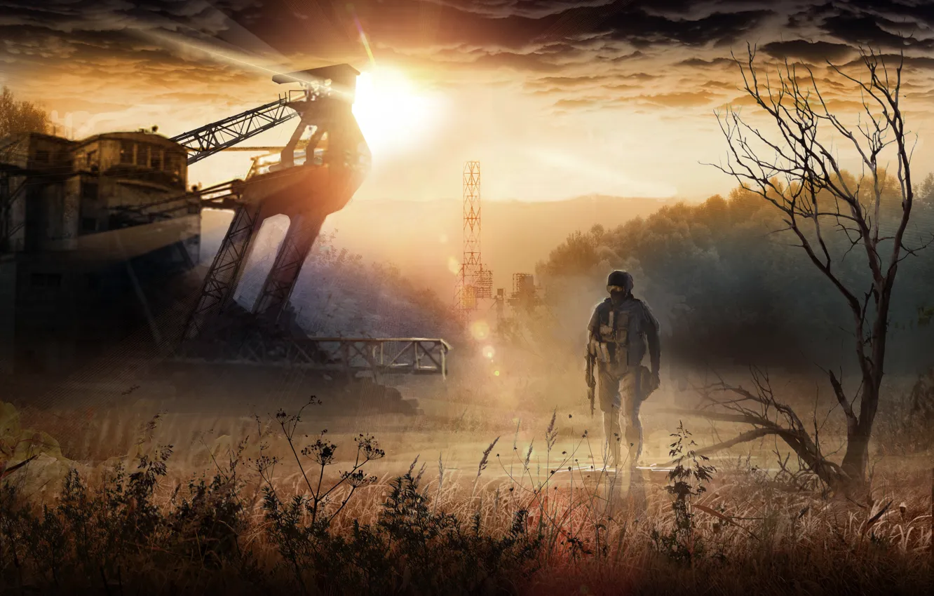 Photo wallpaper Stalker, Ukraine, Heath, Stalker, fan art