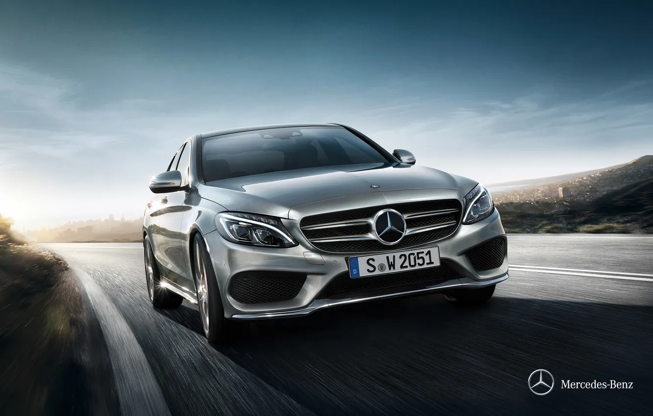 Photo wallpaper Mercedes-Benz, sedan, Mercedes, Sedan, 2014, C-Class, W205