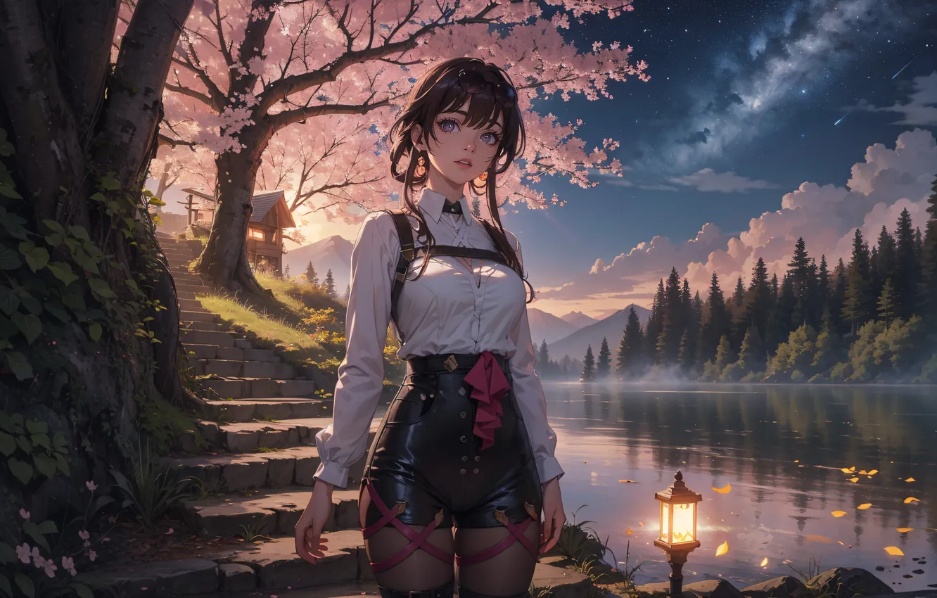 Photo wallpaper girl, Sweetheart, AI Art