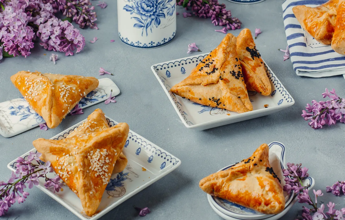 Photo wallpaper pie, dishes, triangle, cakes