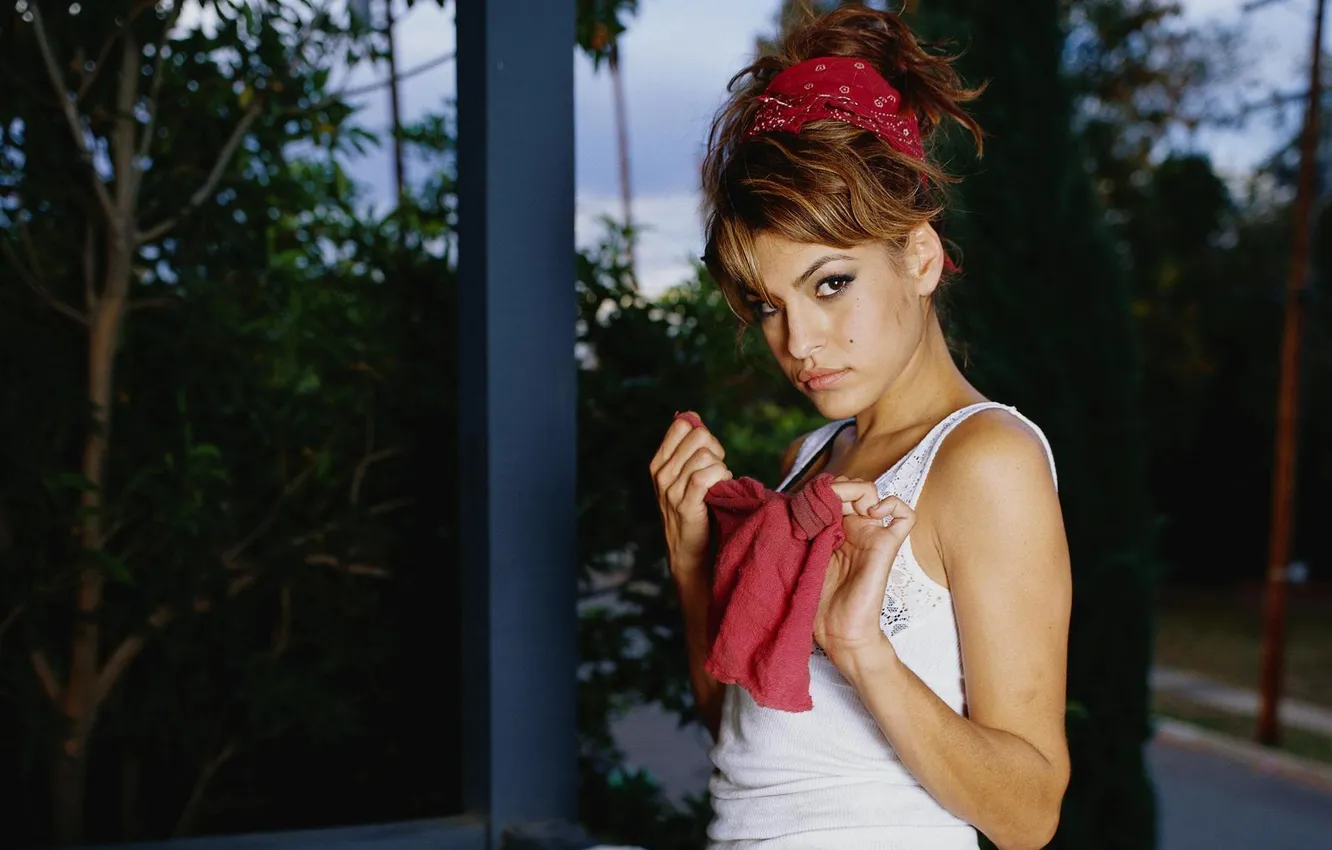 Photo wallpaper girl, background, the evening, Eva Mendes