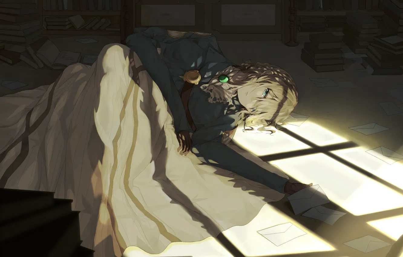 Photo wallpaper girl, art, lies, Violet Evergarden