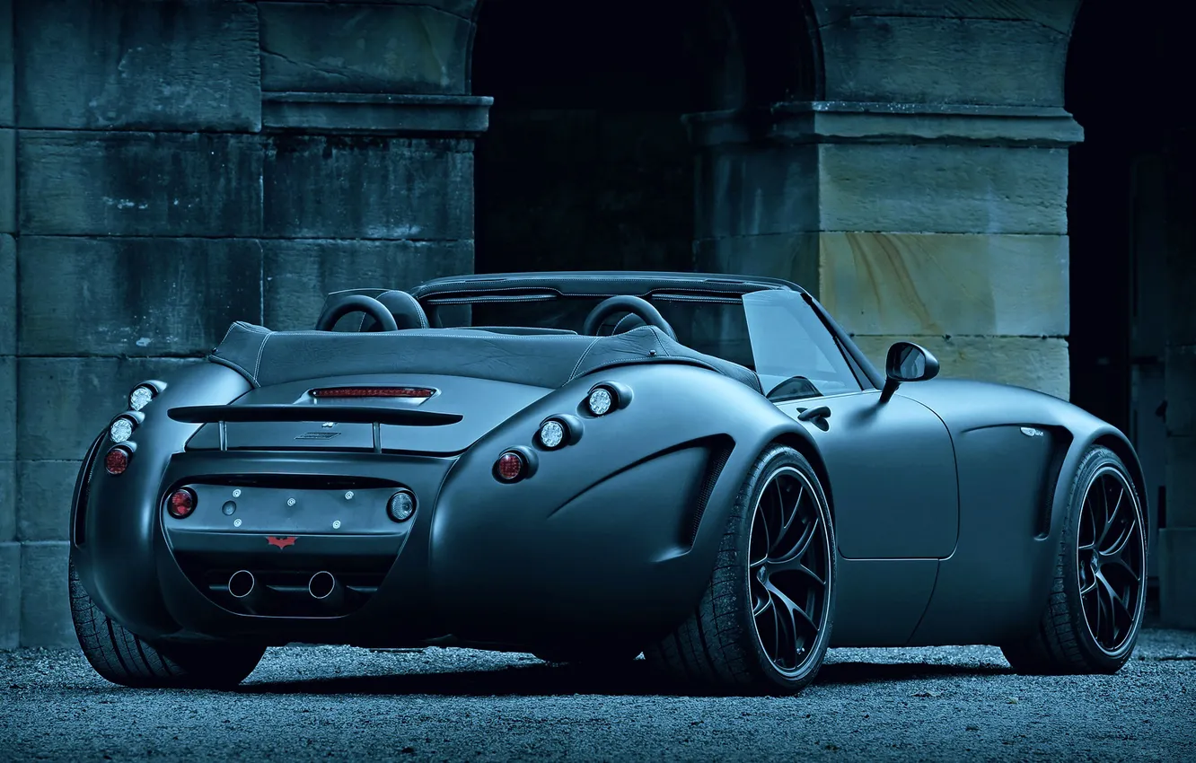 Photo wallpaper Roadster, sports car, rear view, Wiesmann MF5 Black Bat