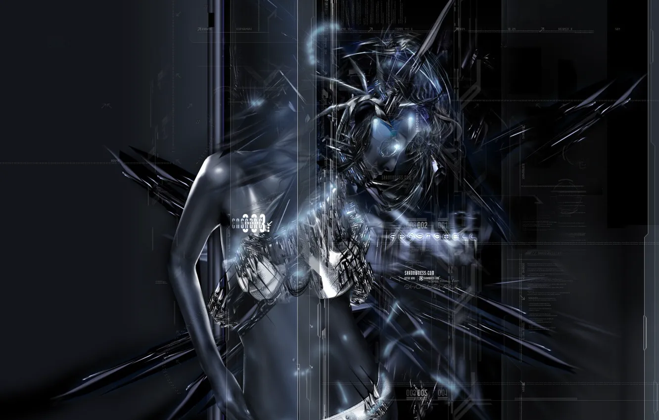 Photo wallpaper girl, grey, Wallpaper